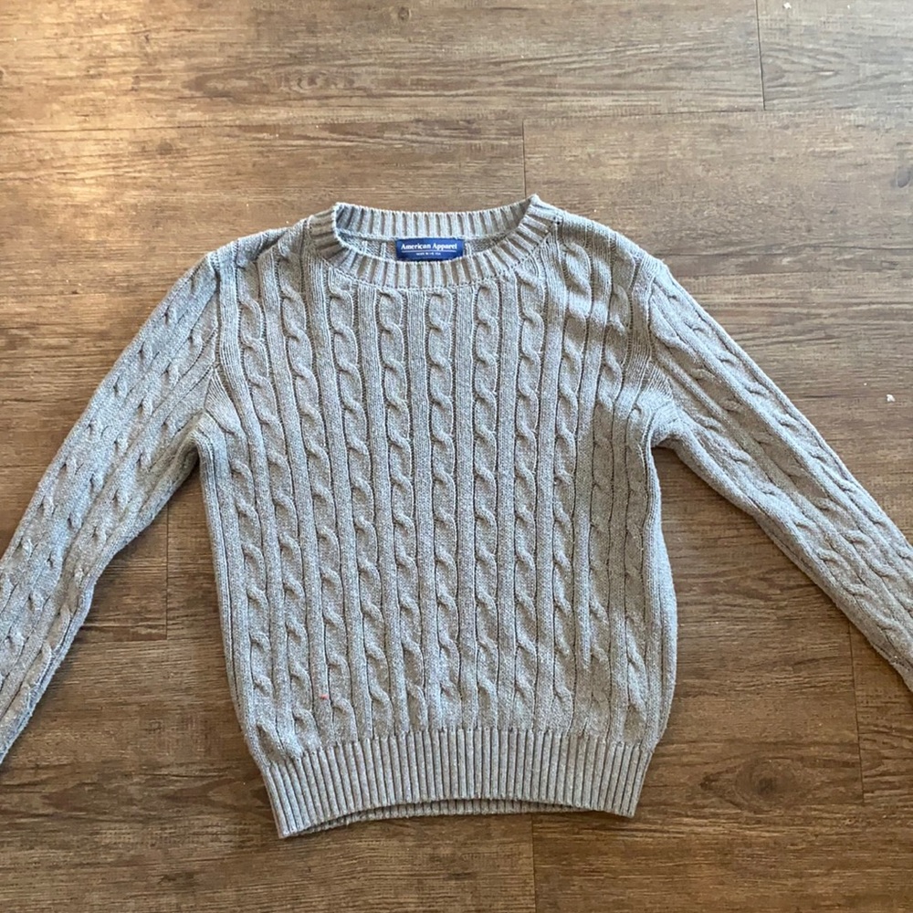 American Apparel Cable-knit sweater